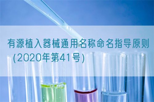 有源植入器械通用名稱命名指導(dǎo)原則(2020年第41號(hào))(圖1) 有源植入器械通用名稱命名指導(dǎo)原則(2020年第41號(hào))(圖1)